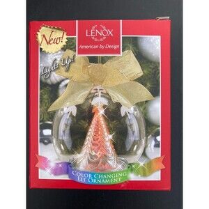 LENOX Wonder Ball Tree Color Changing Christmas Ornament LIGHTS UP msrp $40 NIB